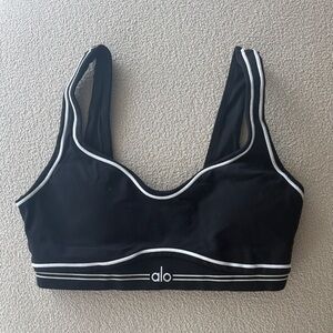 ALO Yoga Airbrush Heart Throb Bra Black/White